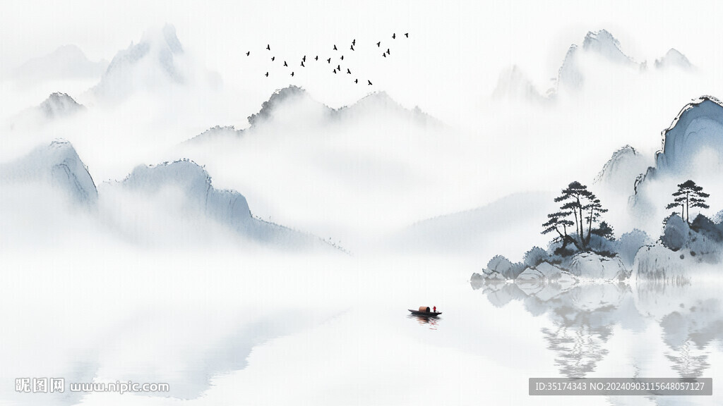 客廳山水背景