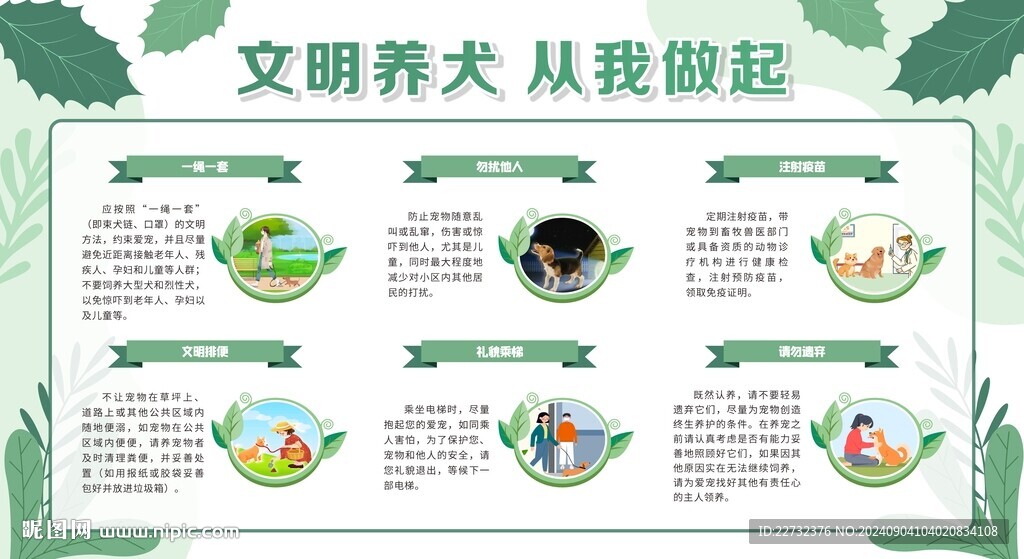 文明養(yǎng)犬宣傳欄展板