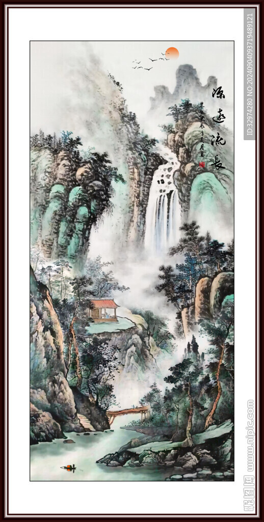 玄關(guān)山水國畫