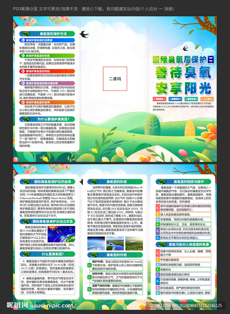 國際臭氧層保護日三折頁