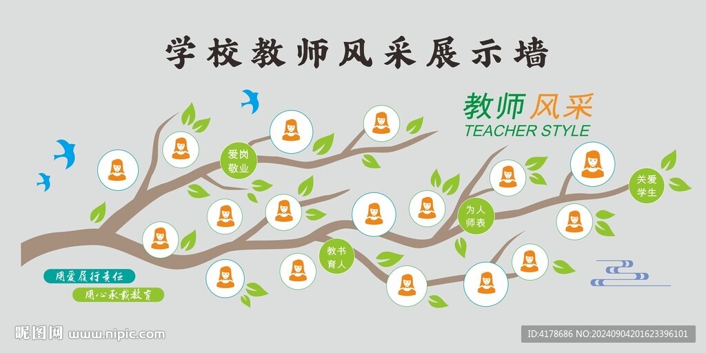 學(xué)校教師風(fēng)采展示墻
