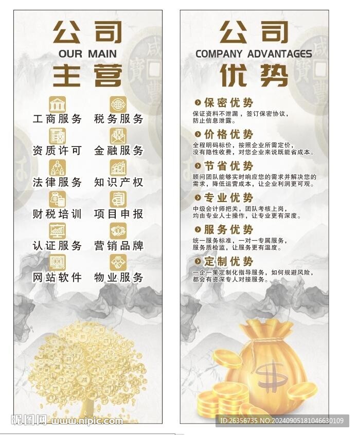 財(cái)稅公司簡(jiǎn)介展架