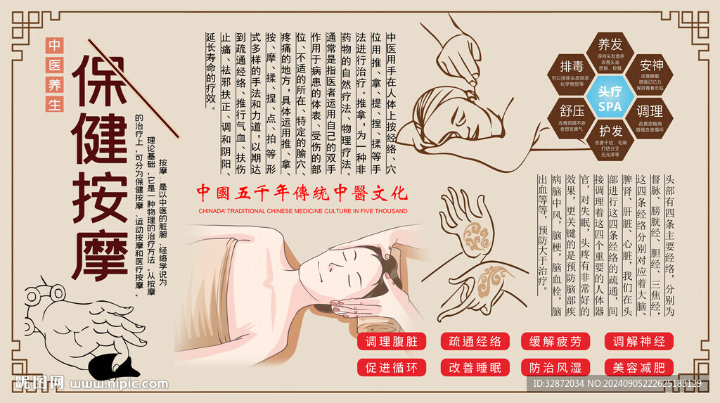 保健按摩背景墻
