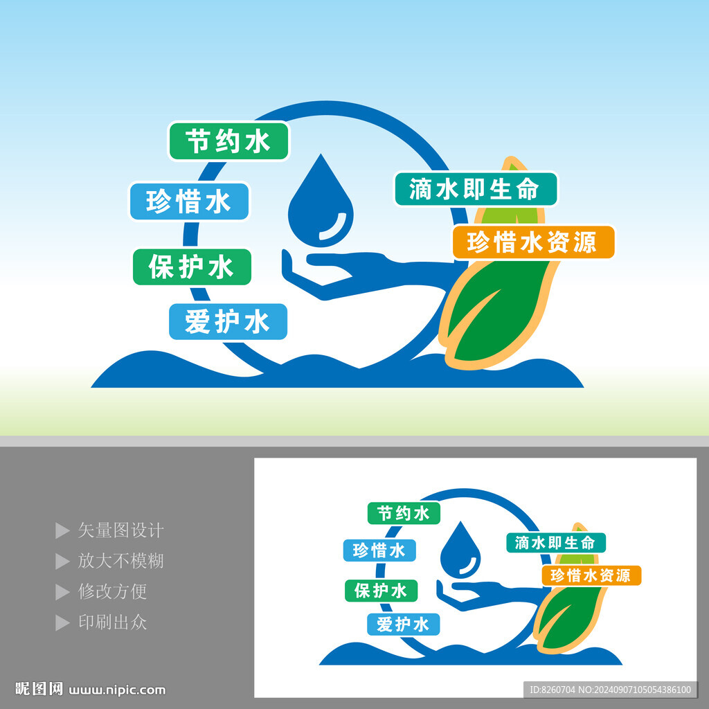 珍惜水資源雕塑