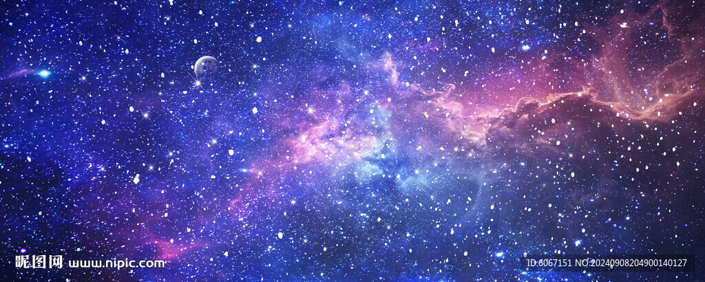 巨幅藍色星空背景
