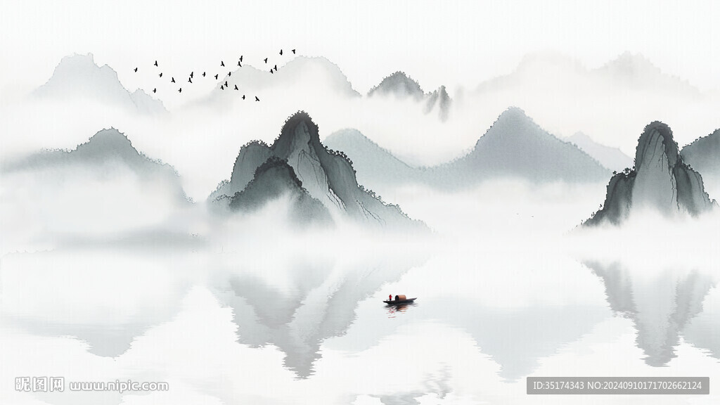 意境山水背景
