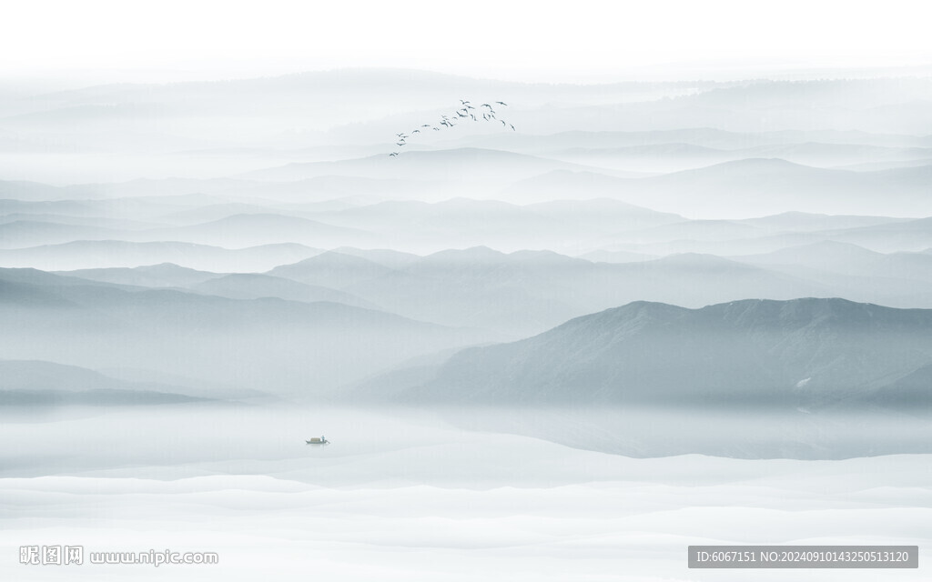 中國風(fēng)水墨意境山水風(fēng)景背景