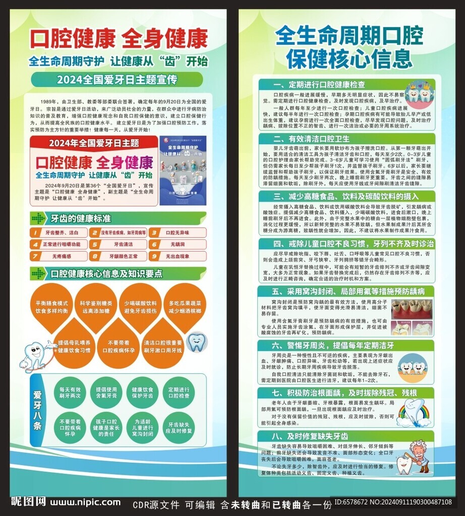 2024全國(guó)愛(ài)牙日展架