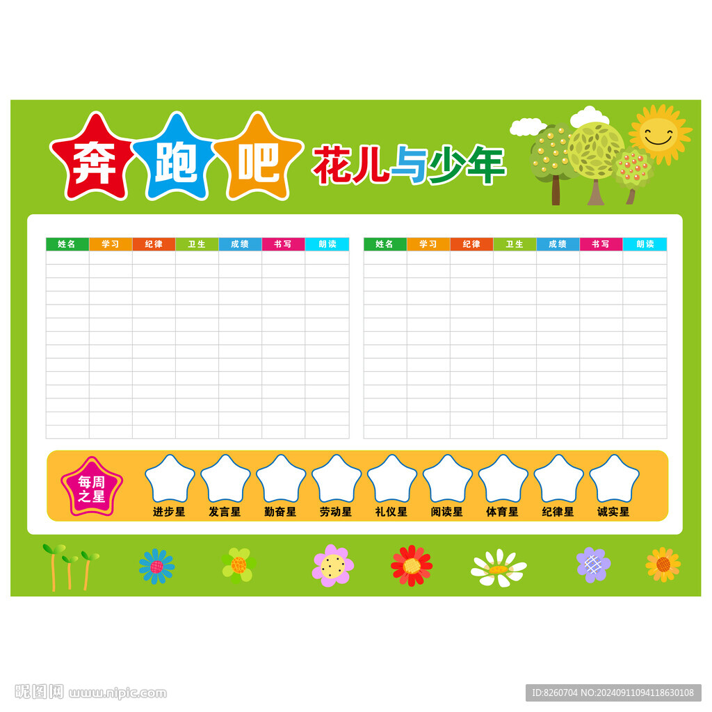 奔跑吧花兒與少年評(píng)比欄