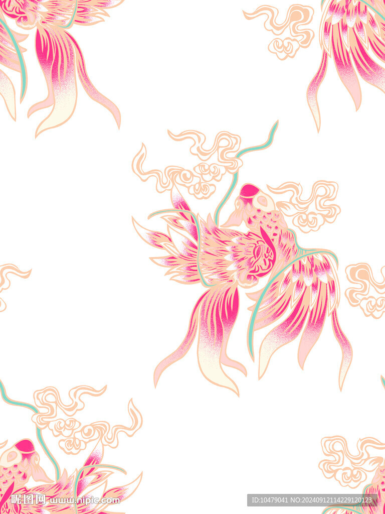 手繪金魚花