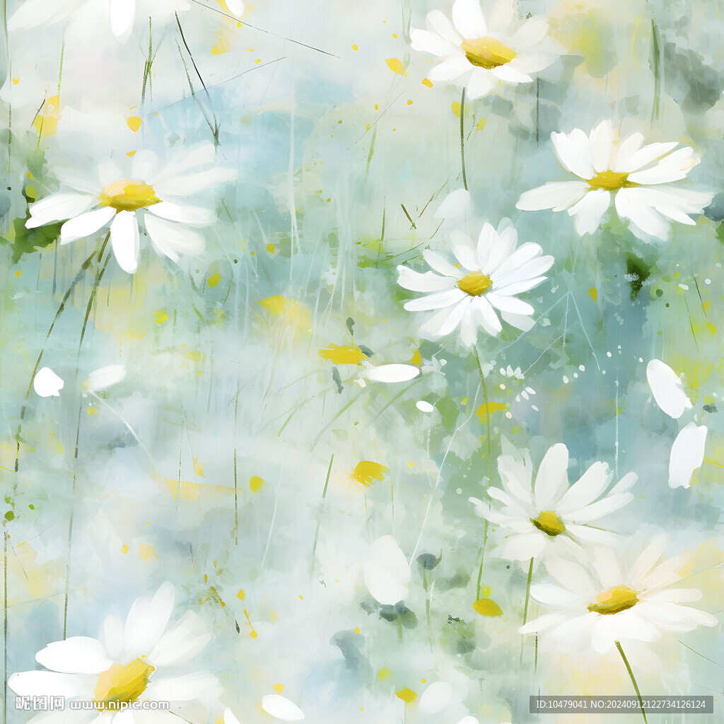 水彩菊花