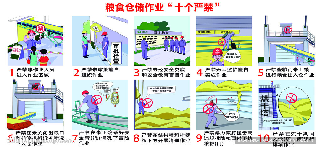 糧庫作業十個嚴禁