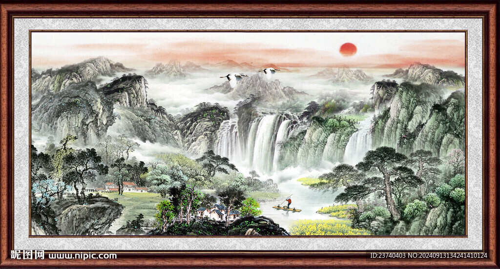 聚寶盆山水 
