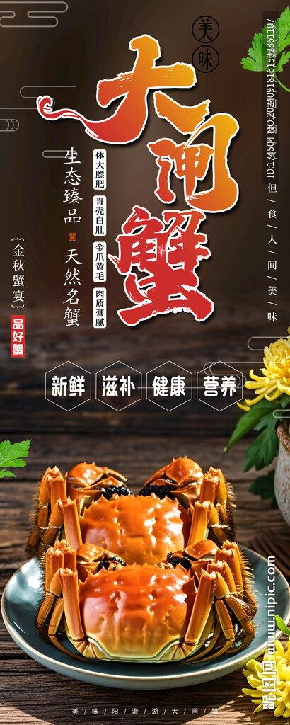 大閘蟹海報(bào)展架