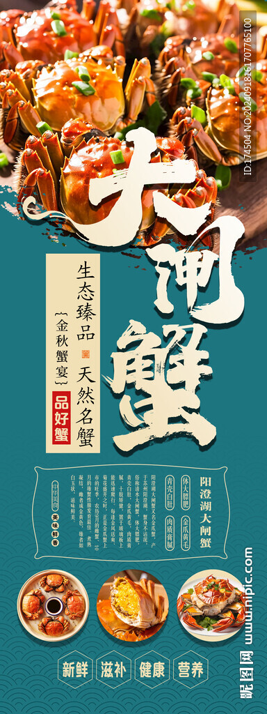 大閘蟹海報(bào)展架