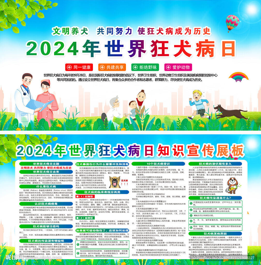 2024年世界狂犬病日展板