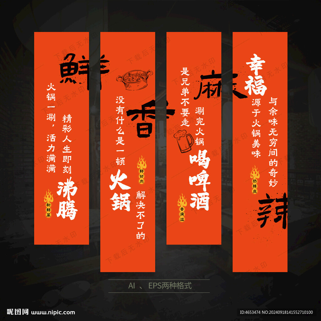 火鍋文化墻掛圖