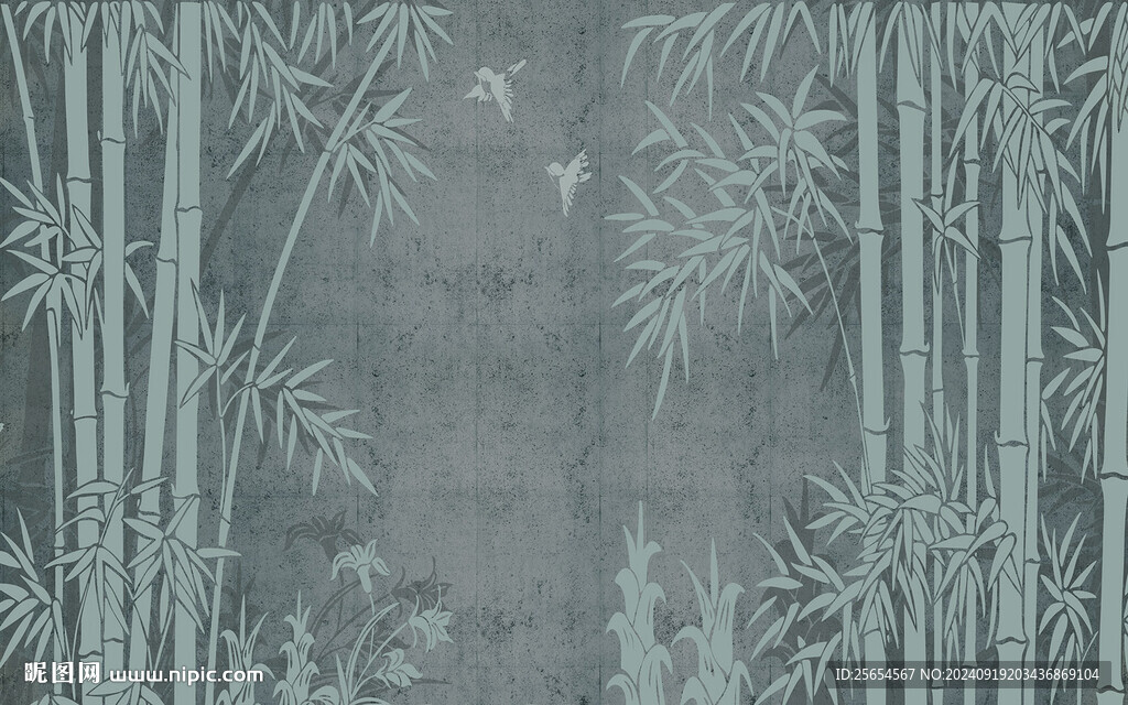 現(xiàn)代簡(jiǎn)約竹林背景墻
