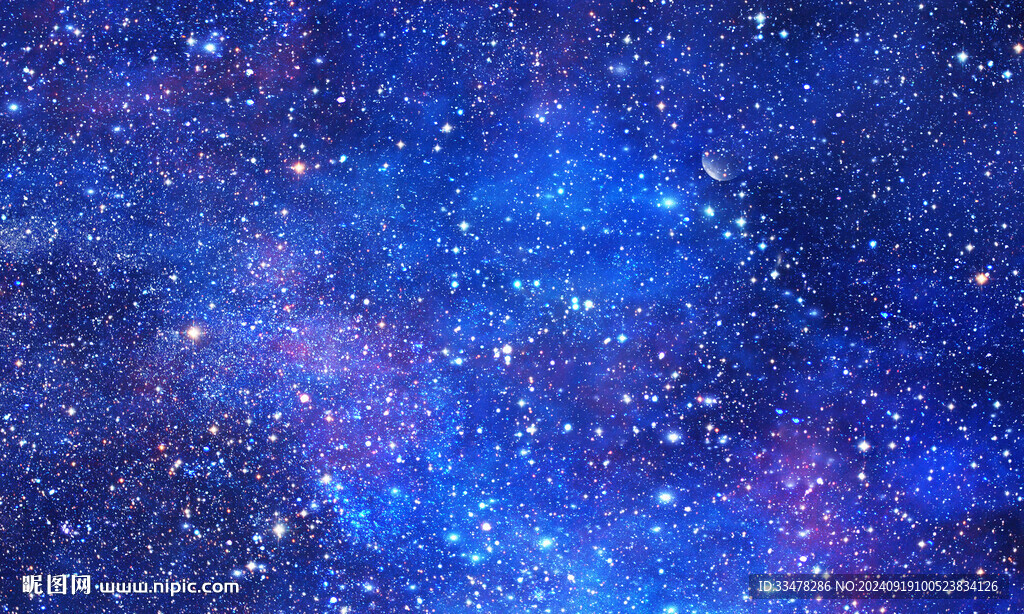 藍色宇宙星空圖