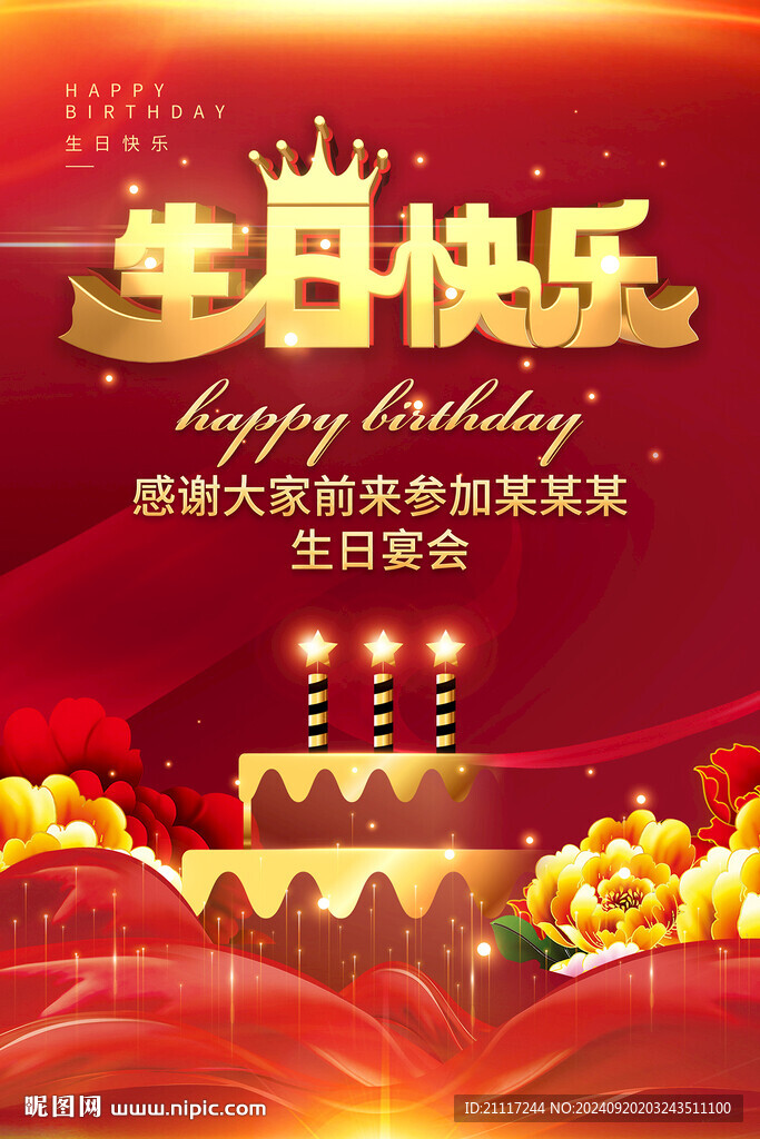 生日快樂海報