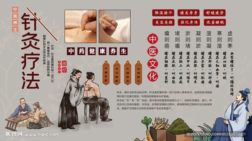 針灸療法背景墻