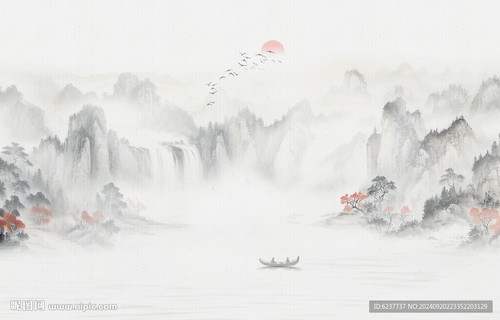 禪意水墨山水