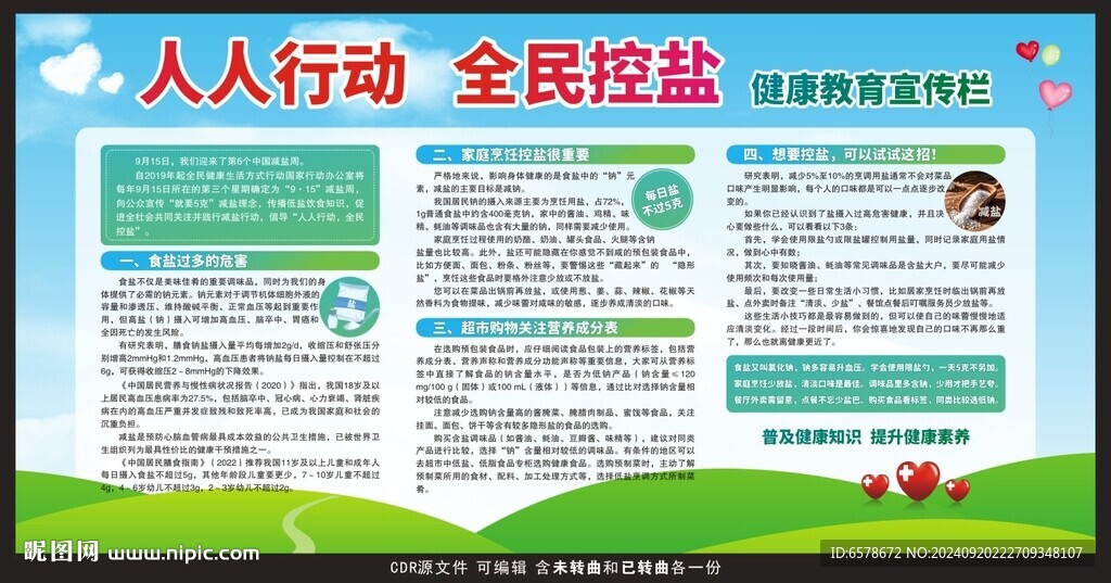 減鹽宣傳欄