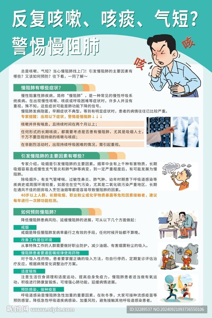 反復咳嗽咳痰氣短警惕慢阻肺
