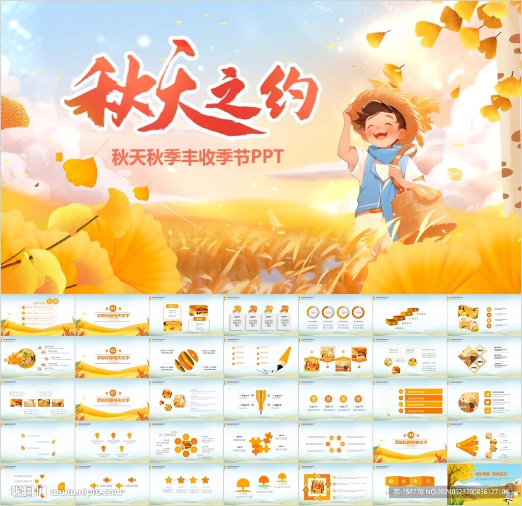 秋天金秋農(nóng)業(yè)產(chǎn)品農(nóng)場水稻小麥