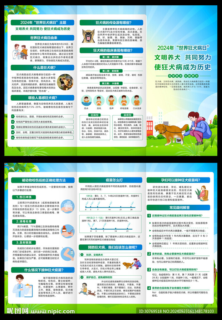 世界狂犬病日三折頁(yè)