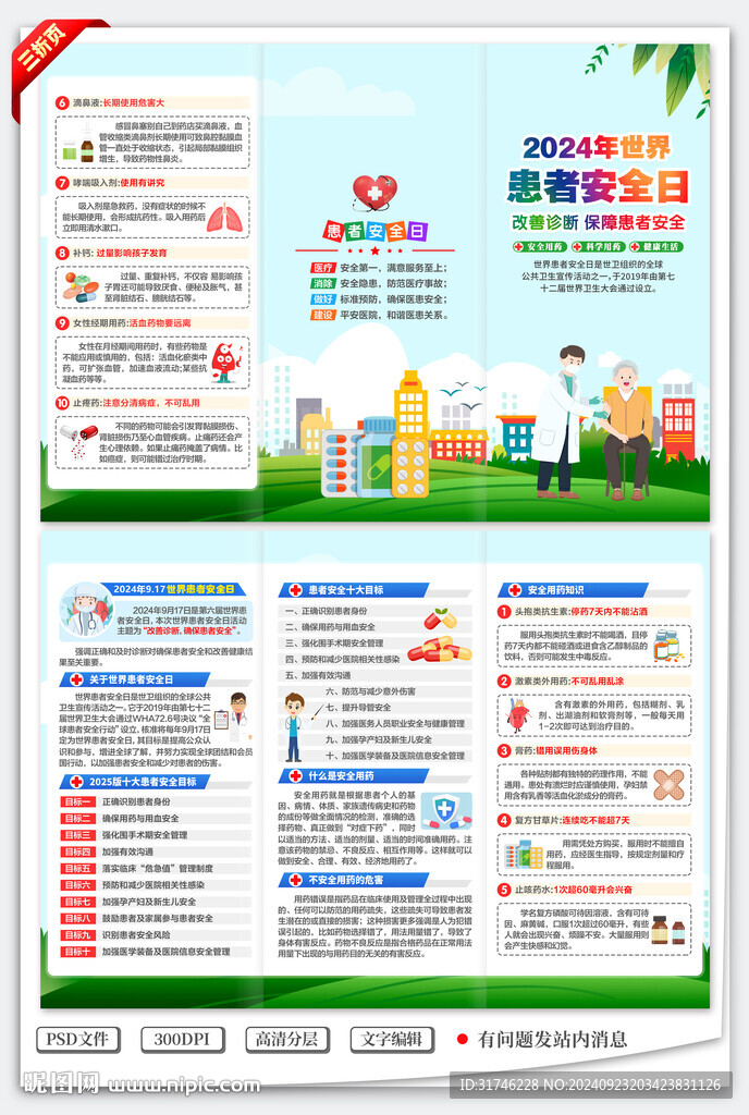 世界患者安全日三折頁