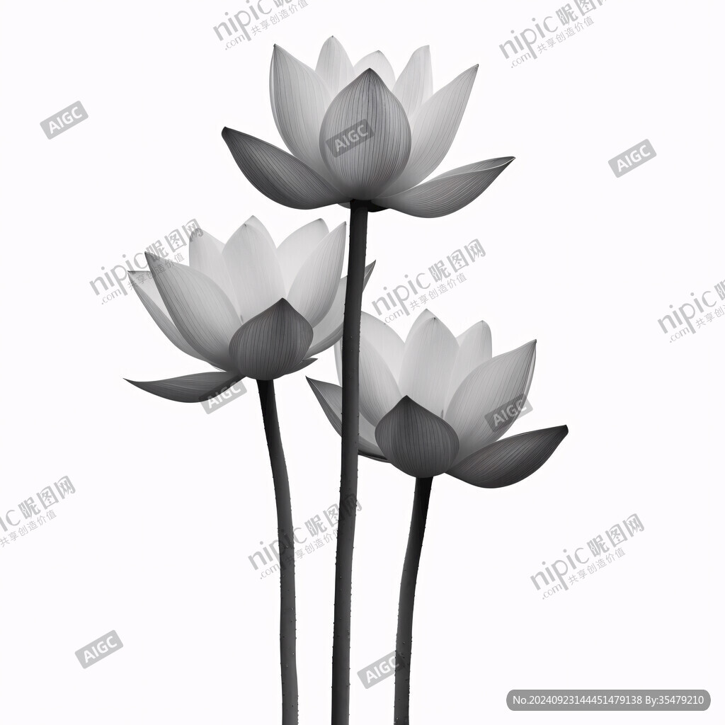 荷花3d花