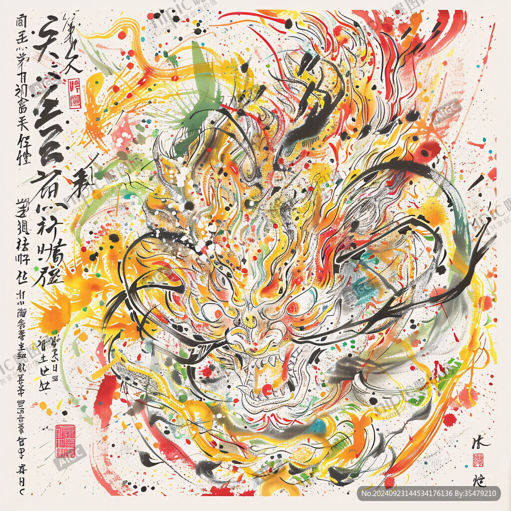中國風(fēng)插畫之鳳舞于天