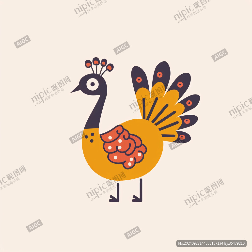 火雞插畫素材
