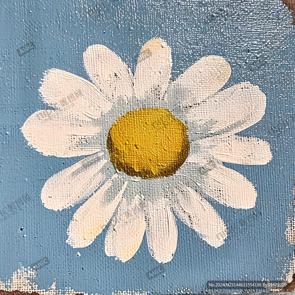 小雛菊油畫