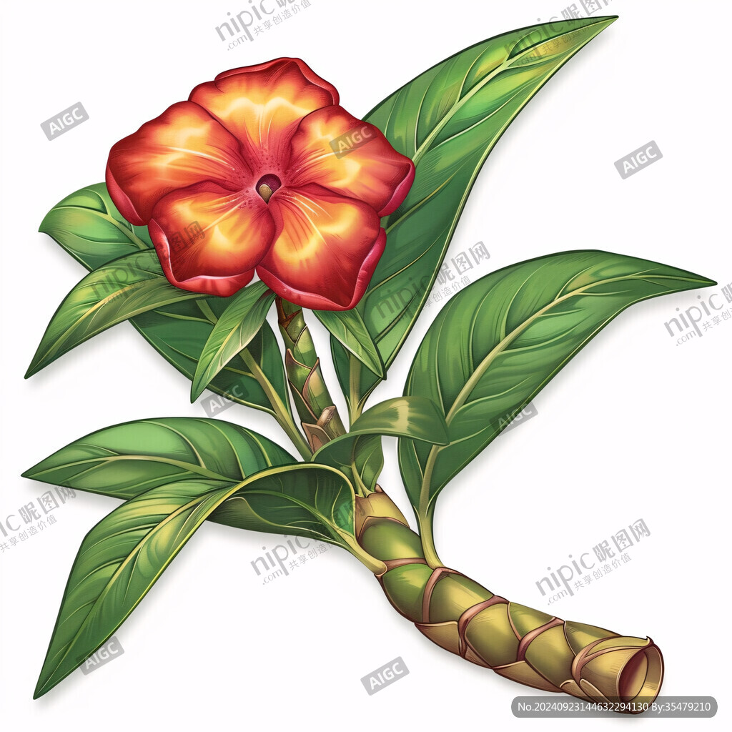 扶桑花插畫