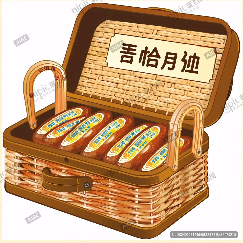 插畫(huà)月餅盒