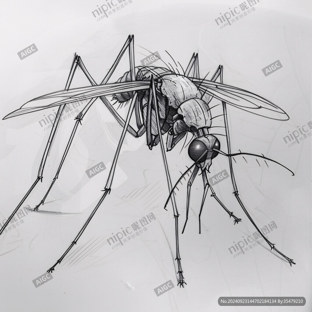 蚊子線稿圖