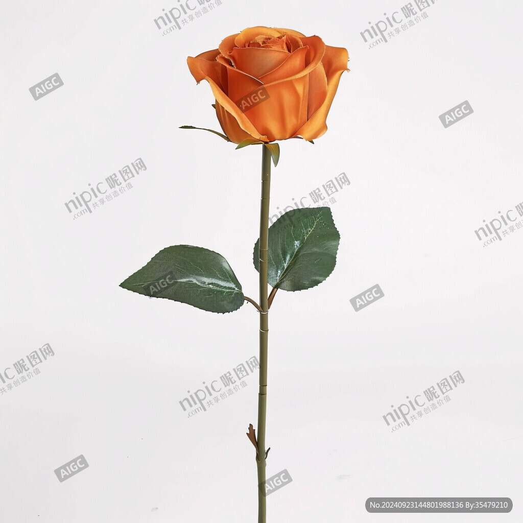 橘紅色玫瑰花