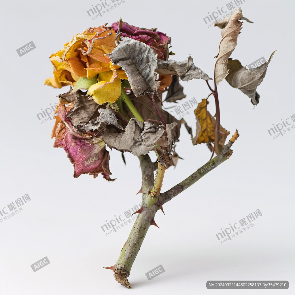 枯萎玫瑰花