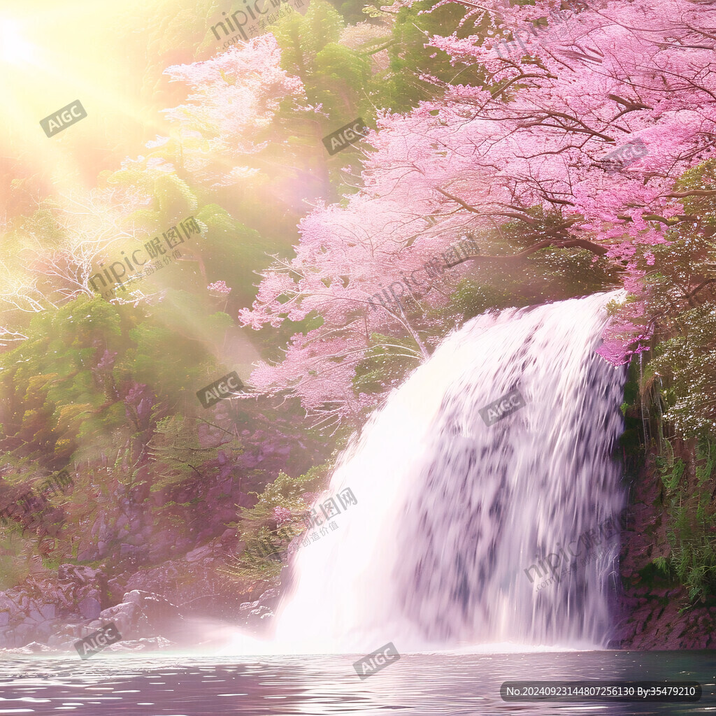 夢幻背景杏花杜鵑花