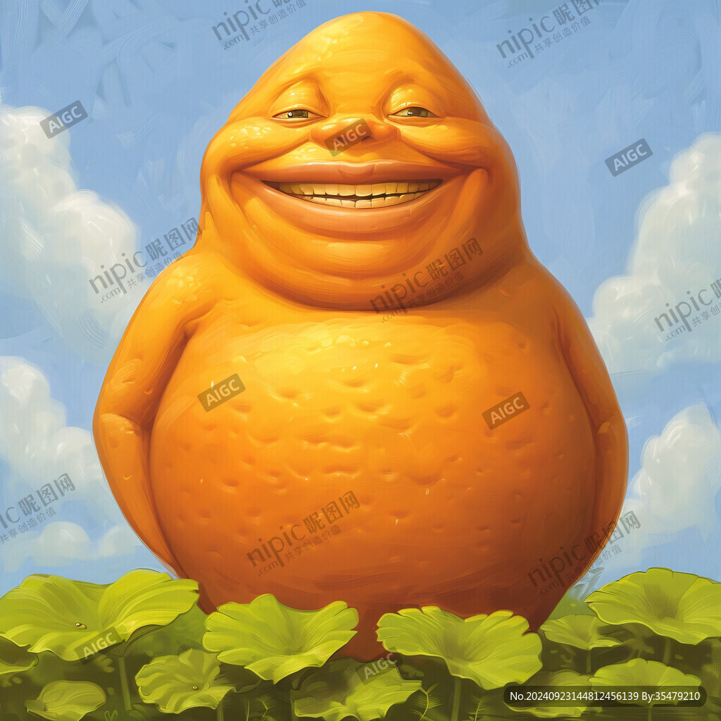 笑口常開景觀插畫