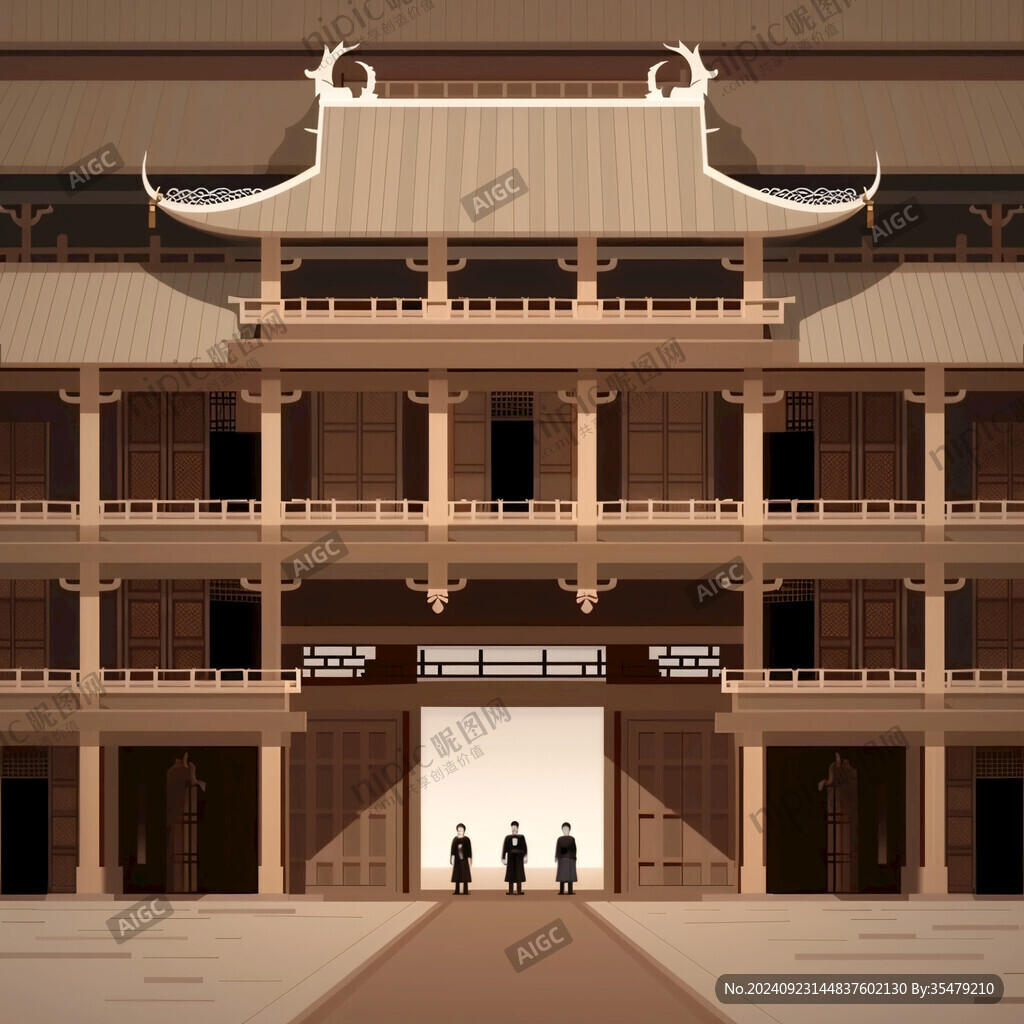 大禮堂插畫