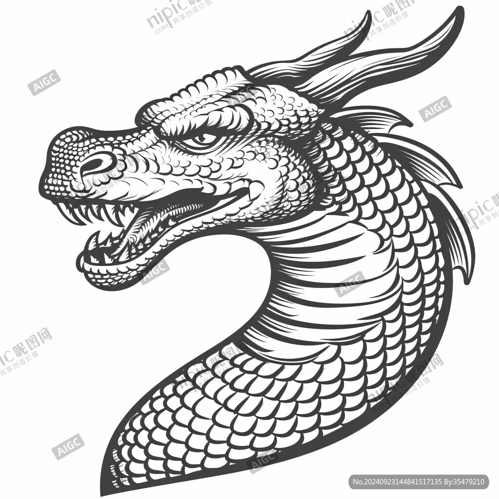 龍頭線描畫