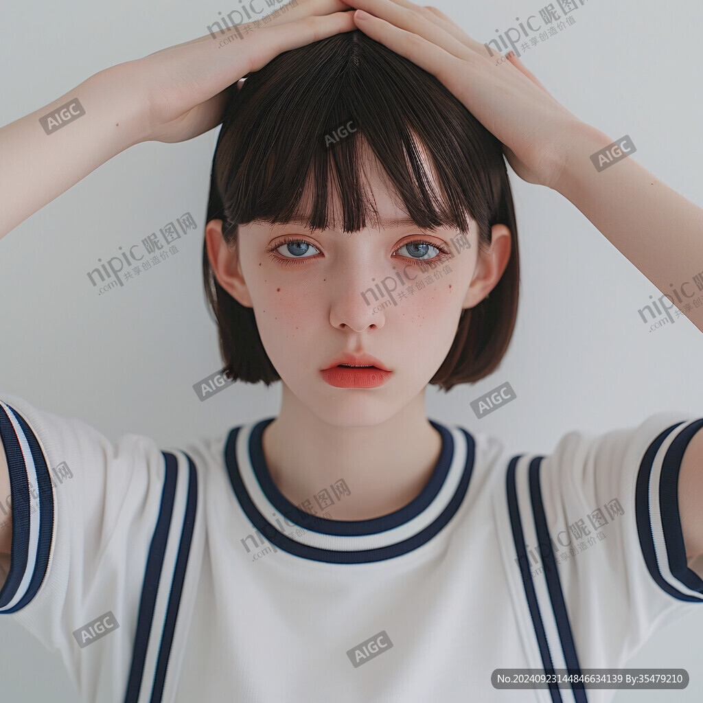 短發(fā)女孩頭像