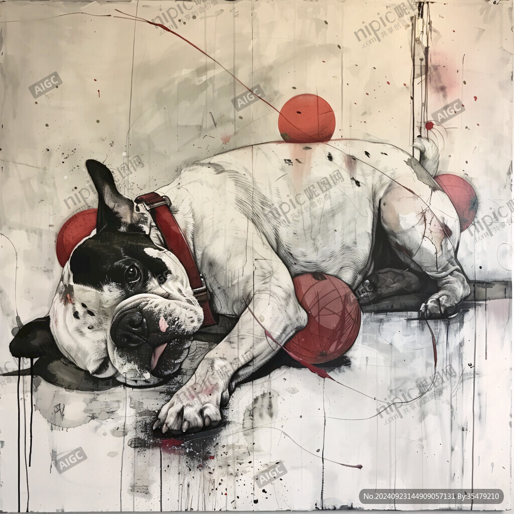 狗狗潮流插畫