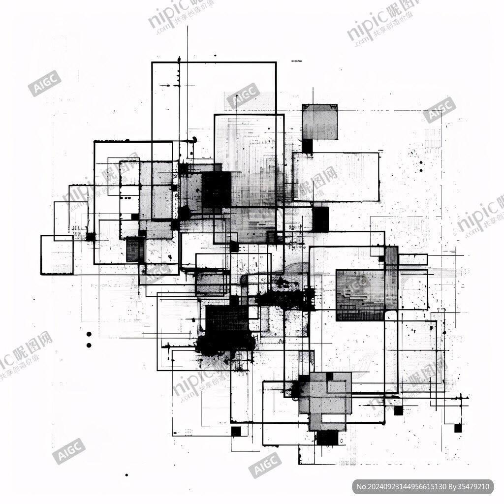 線條科技方塊