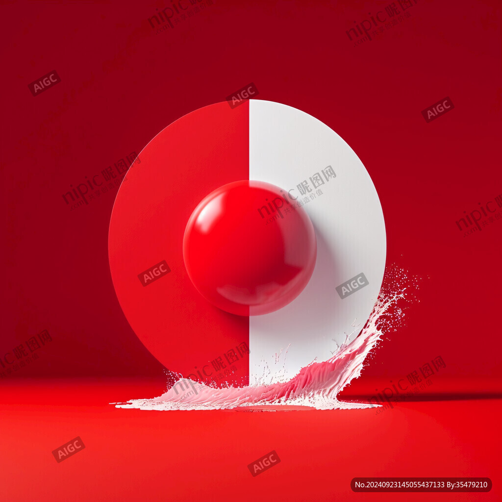 紅色球體創(chuàng)意場(chǎng)景