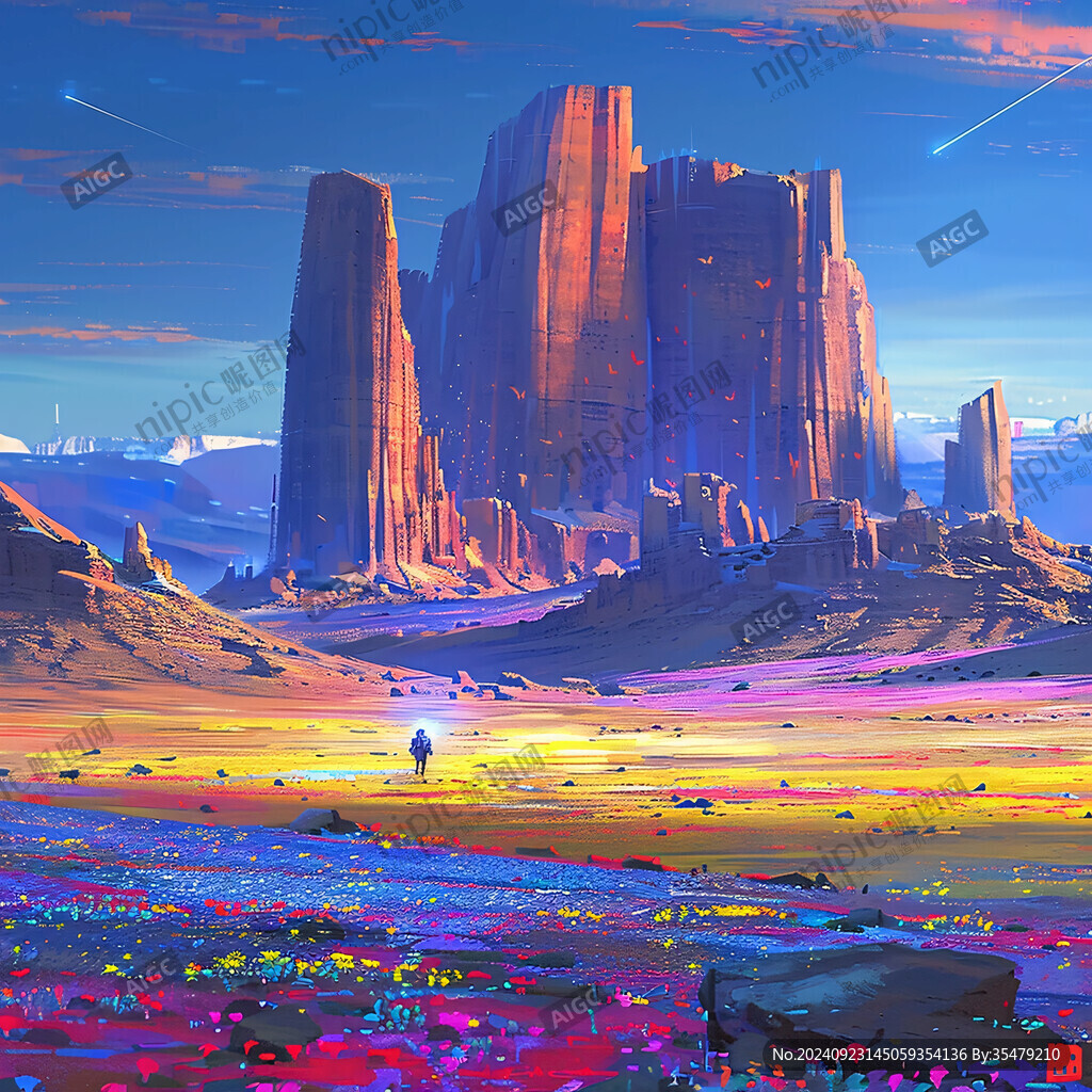 外星球幻想場景插畫