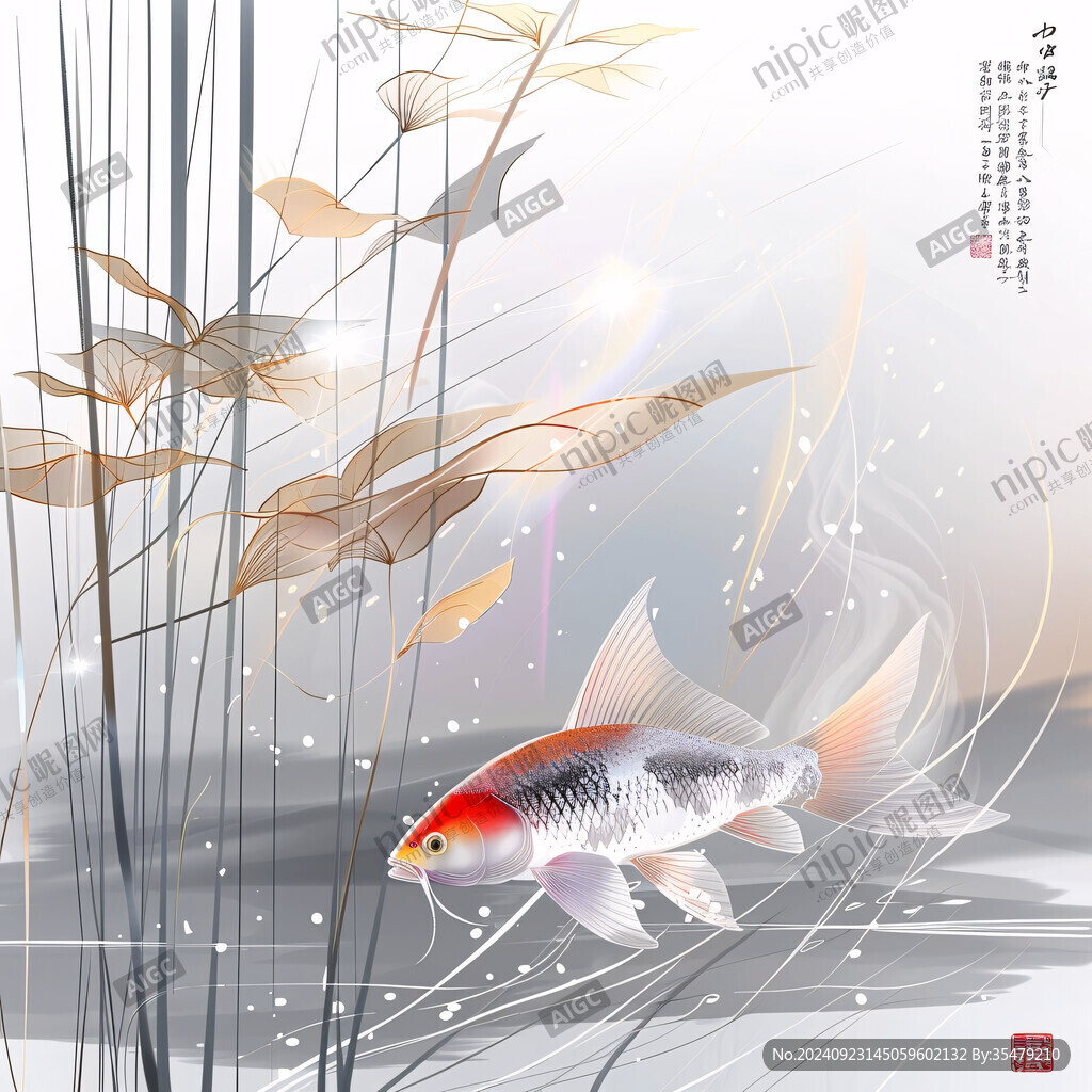 中國風(fēng)金魚畫